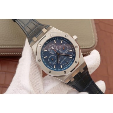 Audemars-Piguet Royal Oak 41mm 26574 Blue Dial Leather Strap WJ00055