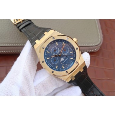 Audemars-Piguet Royal Oak 41mm 26574 Blue Dial Leather Strap WJ01357