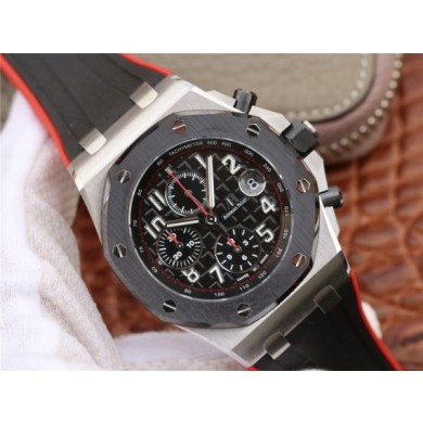 Audemars-Piguet Royal Oak Offshore 2018 SIHH Dark Knight Black/Red Rubber Strap WJ01034