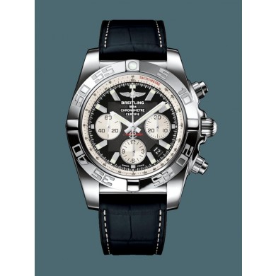 Best Breitling Chronomat 44 Steel polished Onyx Black Breitling WJ01036