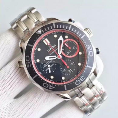 Best Quality Omega Seamaster 300m Diver ETNZ Limited Edition Black Rubber Strap WJ01192