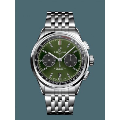 Breitling Premier B01 Chronograph 42 Bentley Steel Green WJ01044