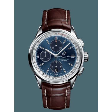 Breitling Premier Chronograph 42 Steel Blue WJ01297