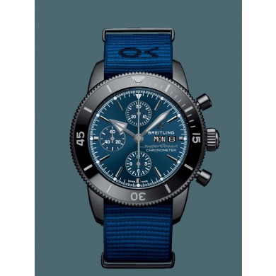 Breitling Superocean Heritage II Chronograph 44 Outerknown Black steel Blue Breitling WJ01277