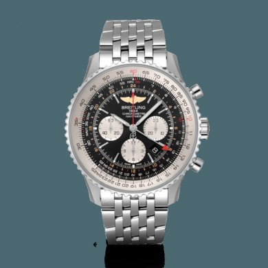 Copy High Quality Breitling Navitimer 1 B04 Chronograph GMT 48 Steel Black Breitling WJ00204