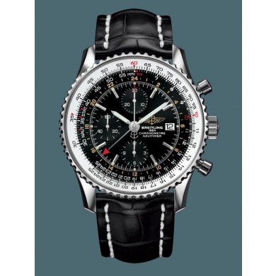 Fake Breitling Navitimer 1 Chronograph GMT 46 Steel Black Breitling WJ01208