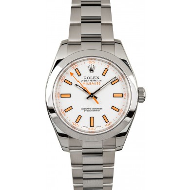 Fake Rolex Milgauss White 116400 JW2216