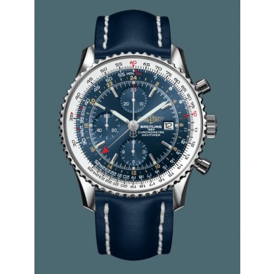 Imitation AAAAA Breitling Navitimer 1 Chronograph GMT 46 Steel Blue WJ01299