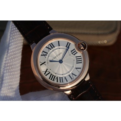 Imitation Cartier Ballon Bleu 46mm White Textured Dial WJ00686