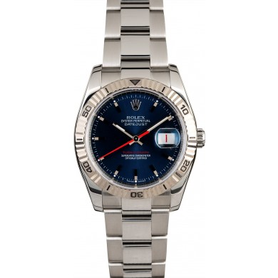 New Rolex Datejust 116264 Blue "Turn-o-Graph" JW1786