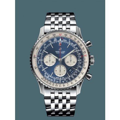 Replica Breitling Navitimer 1 B01 Chronograph 46 Steel Aurora Blue WJ00485