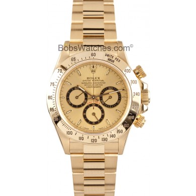 Replica Rolex Daytona Zenith Gold 16528 JW2081