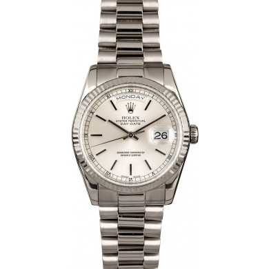 Rolex Day-Date 118239 White Gold President JW2001