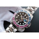 Best Quality Imitation Rolex GMT-Master II 116759 Black Dial Blue/White Bezel WJ01077