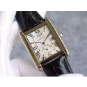 Best Quality Replica Cartier Tank W1560003 White Textured Black Leather Strap WJ00350