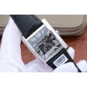 Cartier Tank MC Black Textured Dial Black Leather Strap WJ01081