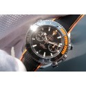 Copy Cheap Omega Planet Ocean Master Chronometer Black/Orange Bezel Black Dial Nylon WJ00831