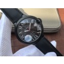 Designer Cartier Ballon Bleu 42mm All Black Black Textured Dial Leather Strap Cartier WJ01132