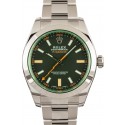 Knockoff High Quality Rolex Milgauss Green Crystal 116400V JW2215