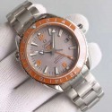 Omega Planet Ocean GMT Gray Dial Orange Bezel Bracelet WJ00359