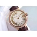 Replica Cartier Ballon Bleu 40mm Diamonds Bezel Whit Dial Mark Cartier WJ00455