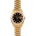 Replica Rolex Lady-Datejust President 69178 Black Diamond JW0566