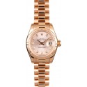 Rolex Ladies Rose Gold President 179175 Diamond Dial JW0515