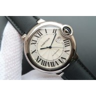 Replica Cartier Ballon Bleu 46mm White Dial Nylon Strap WJ00845