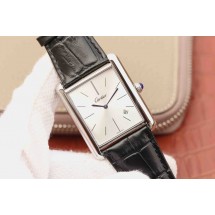 Cartier Tank White Dial Black Leather Strap Cartier WJ00358