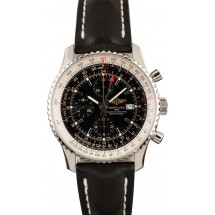 Copy High Quality Breitling Navitimer World Chronograph Leather Strap JW0102