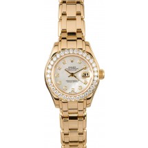 Fake Ladies Rolex Pearlmaster 69298 Diamond JW0348