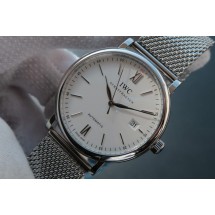 Imitation IWC MK Portofino IW356505 Automatic White Dial Mesh Bracelet WJ00775