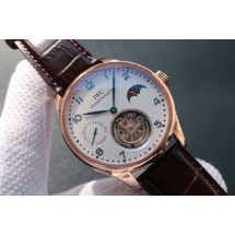 IWC Portuguese Tourbillon Blue Markers Power Reserve Moonphase White Dial IWC WJ00662