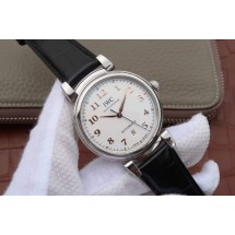 IWC TW Da Vinci IW356601 White Dial Black Leather Strap WJ00273