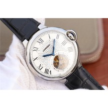 Knockoff Cartier Ballon Bleu de Cartier Tourbillon Leather Strap WJ01347