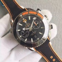 Knockoff Omega Planet Ocean Master Chronometer Chrono Black Dial Black Nylon Strap Omega WJ00104