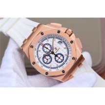 Luxury Audemars-Piguet Royal Oak Offshore 44mm Summer Edition White Rubber Strap WJ00422