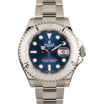 Mens Blue Platinum Rolex Yachtmaster JW0671