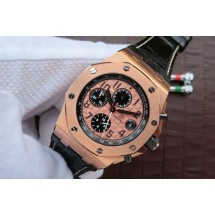 Replica Audemars-Piguet Royal Oak Offshore 26470OR Gold Theme Leather Strap WJ00107