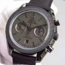 Replica Omega Speedmaster Moonwatch Chrono Black Dial Nylon Strap WJ01159