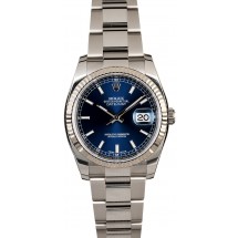 Replica Rolex Datejust 116234 Blue Dial Steel Oyster JW1767