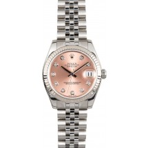 Rolex 31MM Datejust 178274 Pink Diamond JW0398