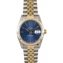 Rolex Datejust 16013 Blue Dial 100% Authentic JW1826