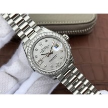 Rolex DateJust 28mm Diamonds Bezel White Dial Diamonds Rome Markers Bracelet Rolex WJ00611