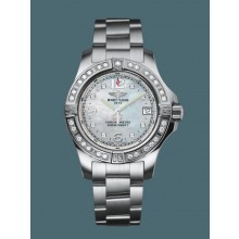 Breitling Colt Lady Steel gem-set bezel Pearl Diamond WJ00871