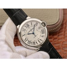 Cartier Cartier Ballon Bleu 42mm CRF White Textured Dial Leather Strap Cartier WJ01240