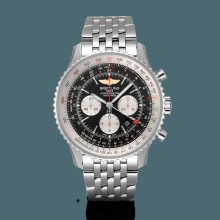 Copy High Quality Breitling Navitimer 1 B04 Chronograph GMT 48 Steel Black Breitling WJ00204