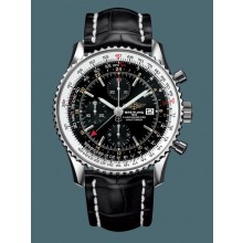 Fake Breitling Navitimer 1 Chronograph GMT 46 Steel Black Breitling WJ01208