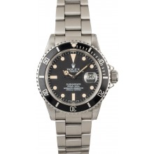 Fake Fake Vintage Rolex Submariner 16800 Matte Black Dial JW2954