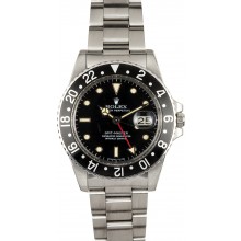 Hot Fake Vintage Rolex GMT-Master II Black Bezel 16750 JW2921